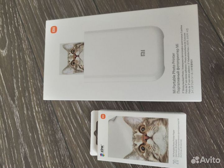 Фотопринтер портативный Xiaomi Белый + бумага