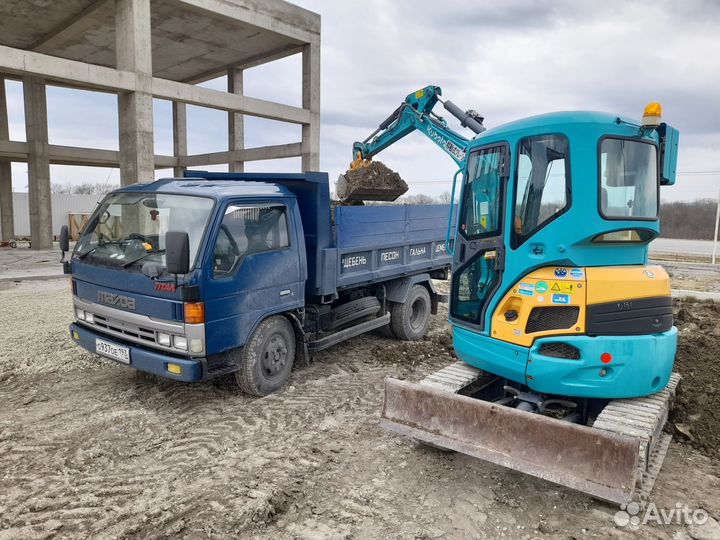 Услуги миниэкскаватора. Аренда мини экскаватора