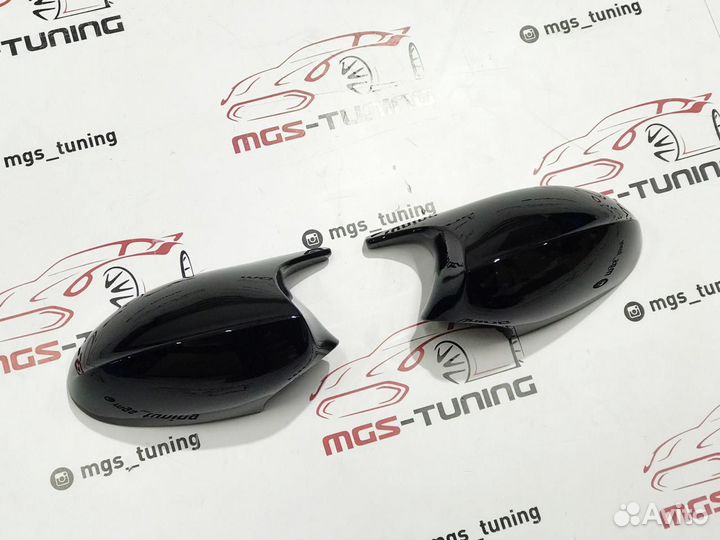 Крышки зеркал M3 черные на BMW 3 E90 Дорест