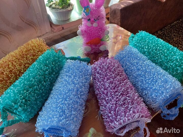 Простые мочалки,мочалки-игрушки
