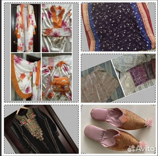 Халат Япония наволочки Индия, галабея тапки Турция