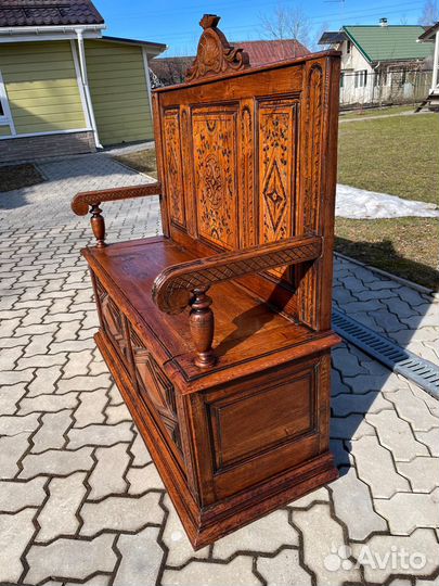 Лавка, скамья-сундук 19век