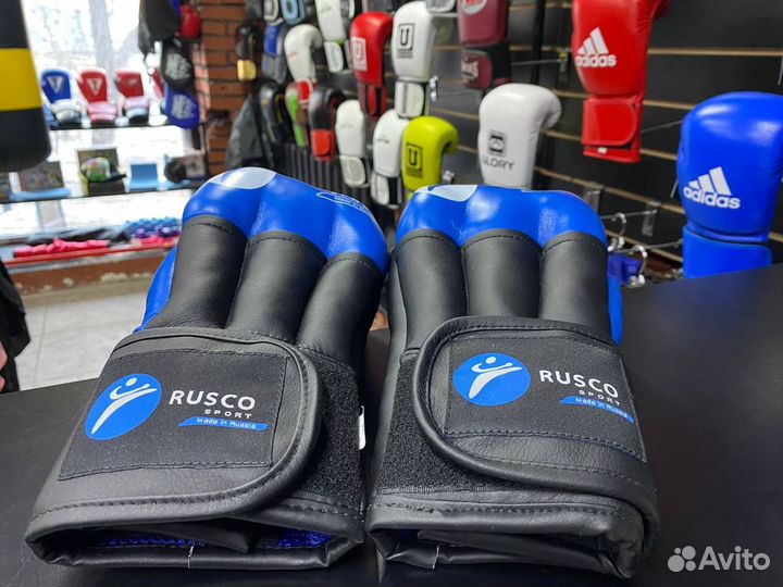 Перчатки rusco sport для рукопашного боя PRO Blue