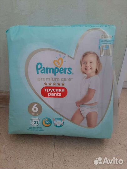 Подгузники - трусики Памперс премиум кеа 6, 31 шт