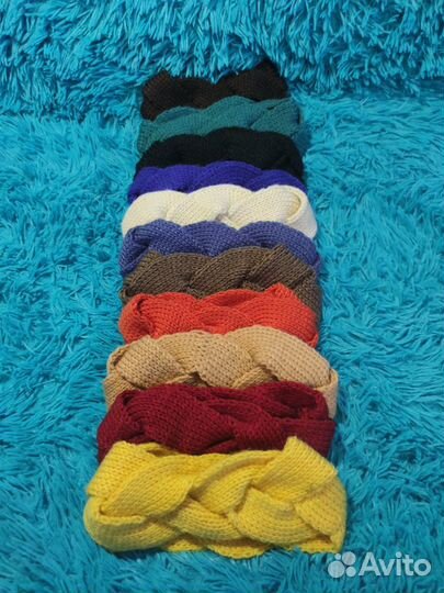 Повязка вязаная на голову