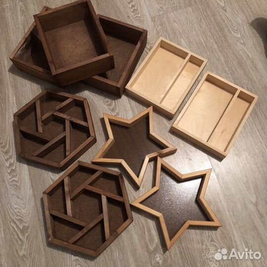 Деревянные ящики для подарков боксов