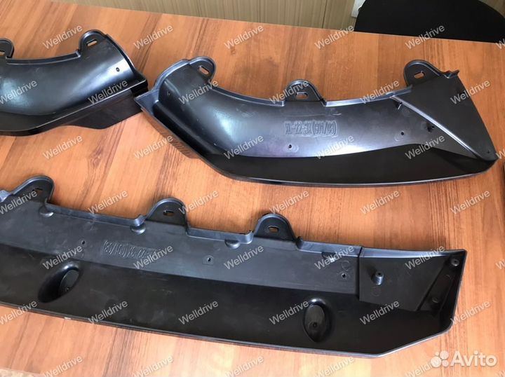 Сплиттер BMW X3 G01 X4 G02 рестайл черный глянец