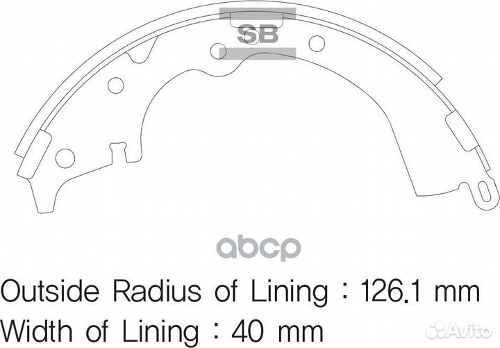 Колодки барабанные toyota hilux 01- SA166 SA166