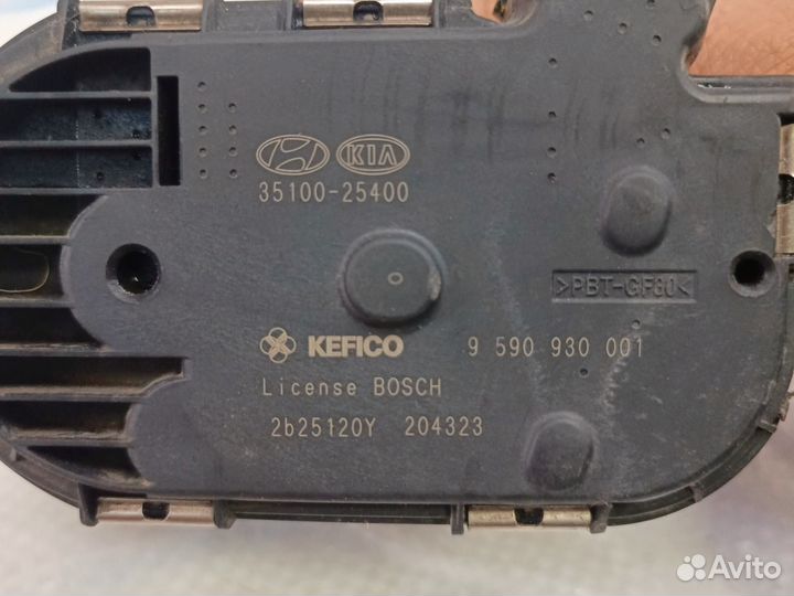 Дроссельная заслонка 3510025400 kia sportage g4kd