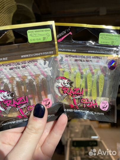 Съедобная резина рыбалка crazy fish