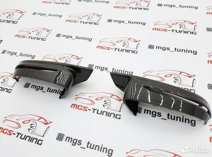 Крышки зеркал стиль M G80 на BMW 5 G30 Карбон