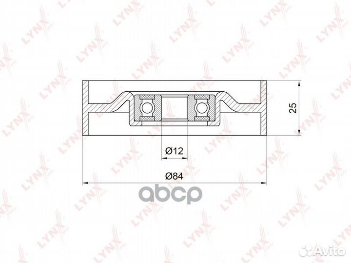 Ролик натяжной приводного ремня PB5015 lynxauto
