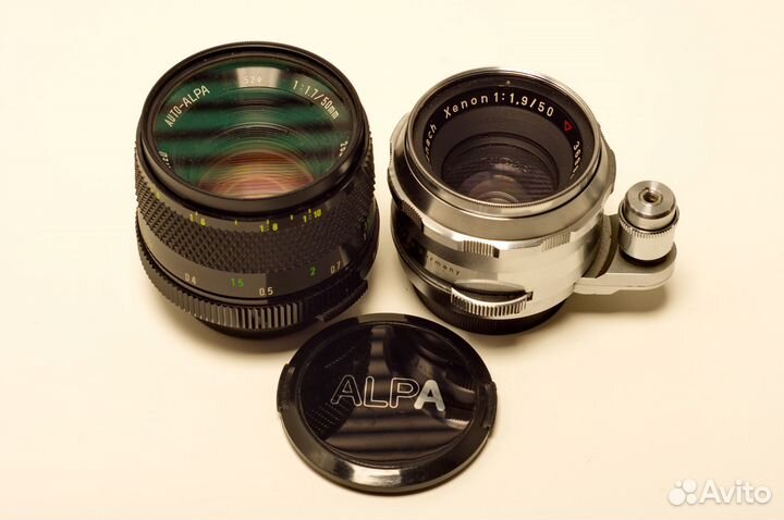 Объективы Xenon 1.9/50mm и Alpa 1.7/50mm
