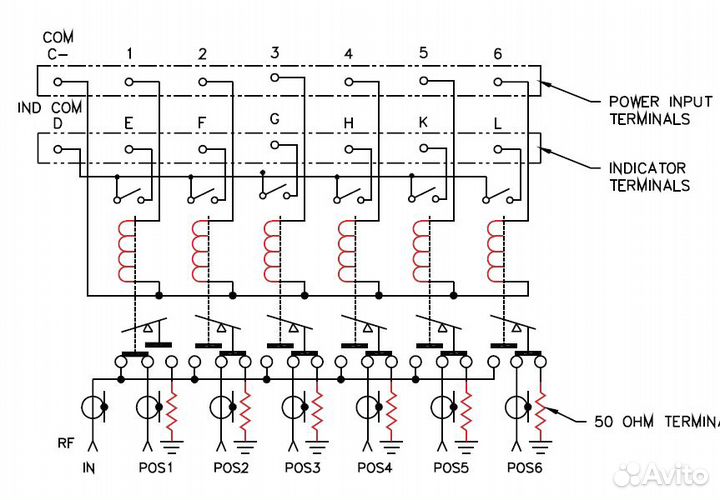 Свч реле Teledyne CCT-58S34C-TD SP4T DC-26.5 ггц