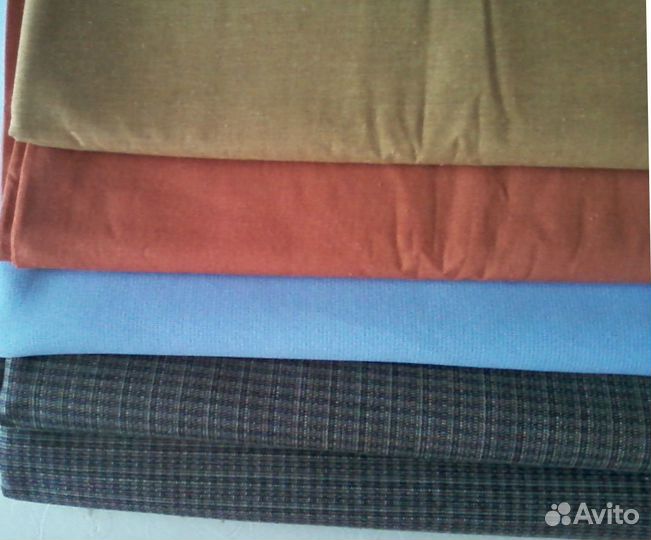 Отрезы шерсть, трикотаж, лавсан, шёлк, плащевка
