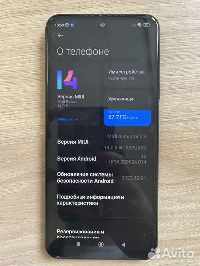 Xiaomi Redmi Note 11S, 6/128 ГБ