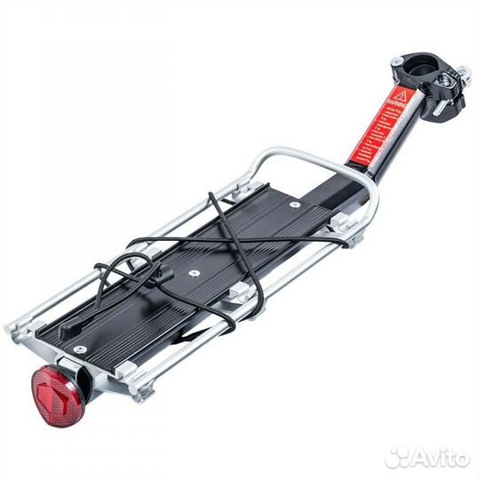 Багажник алюминиевый 24-28 черный на подседельный