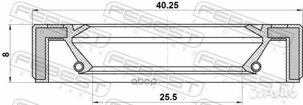 Сальник масляного насоса 95GAY27400808L Febest