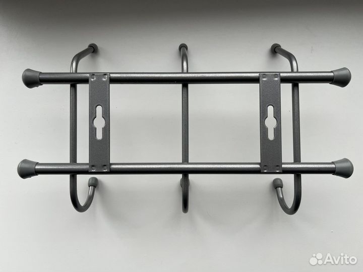 Вешалка настенная металлическая и 2 крючка