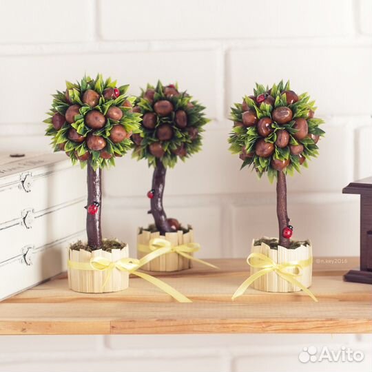 Топиарий ореховый дерево счастья, мини