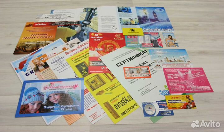 Визитки, листовки, баннеры, буклеты, блокноты