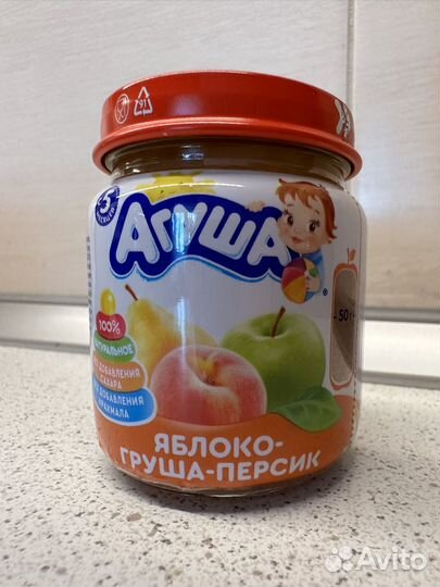 Детское фруктовое пюре агуша