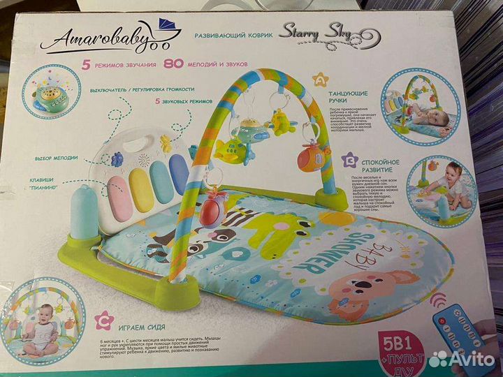 Развивающий коврик с пианино