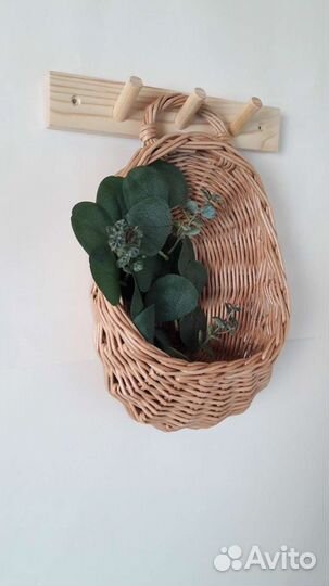 Корзина плетеная подвесная