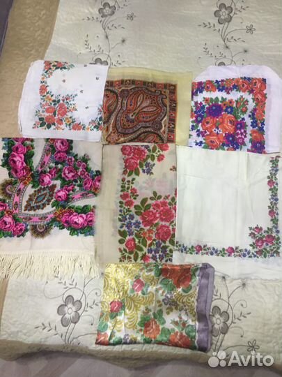 Старинные шали. винтажные платки