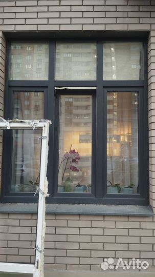 Окна пластиковые бу коричневые