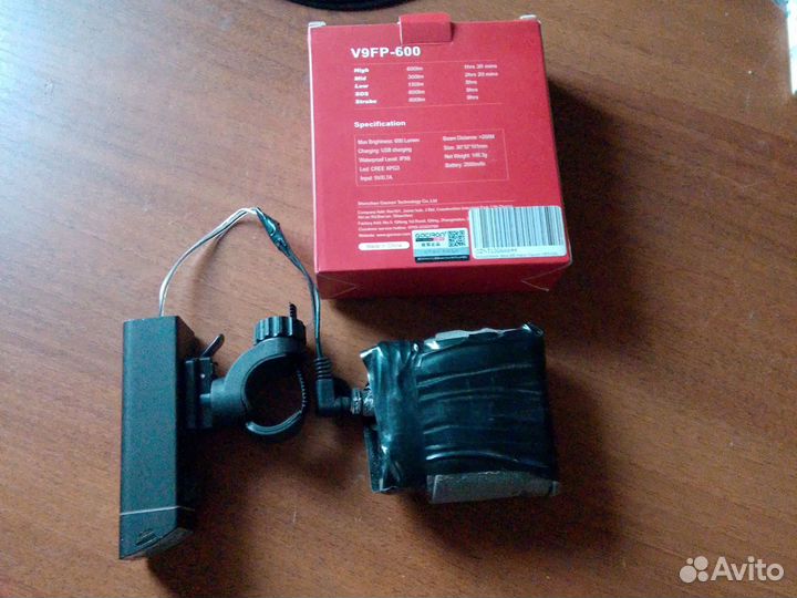 Мощный Фонарик для велосипеда Gaciron v9fp-600