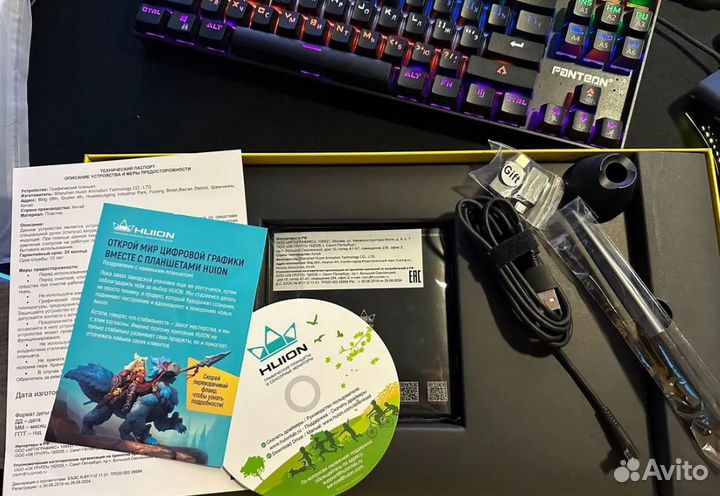 Графический планшет huion HS610