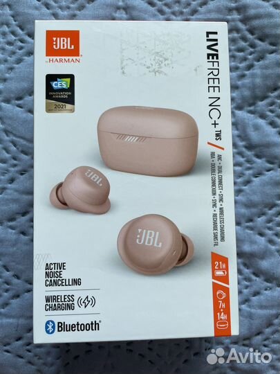 Наушники TWS JBL Live Free NC + розовый