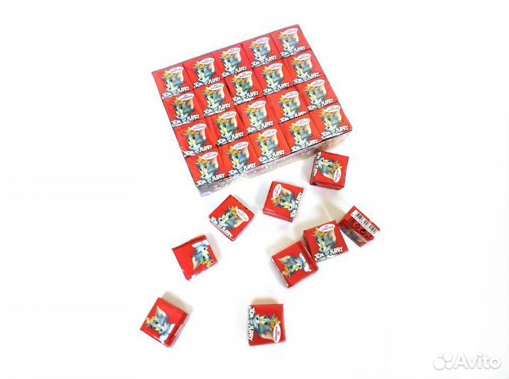 Жевательная конфета Том и Джерри клубника, 40 шт