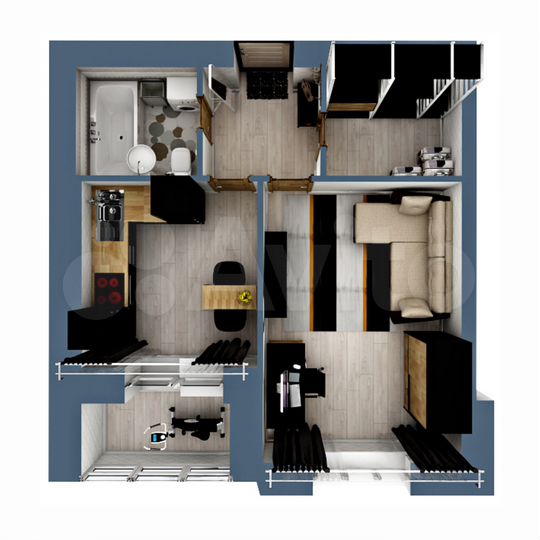 1-к. квартира, 36,4 м², 4/5 эт.