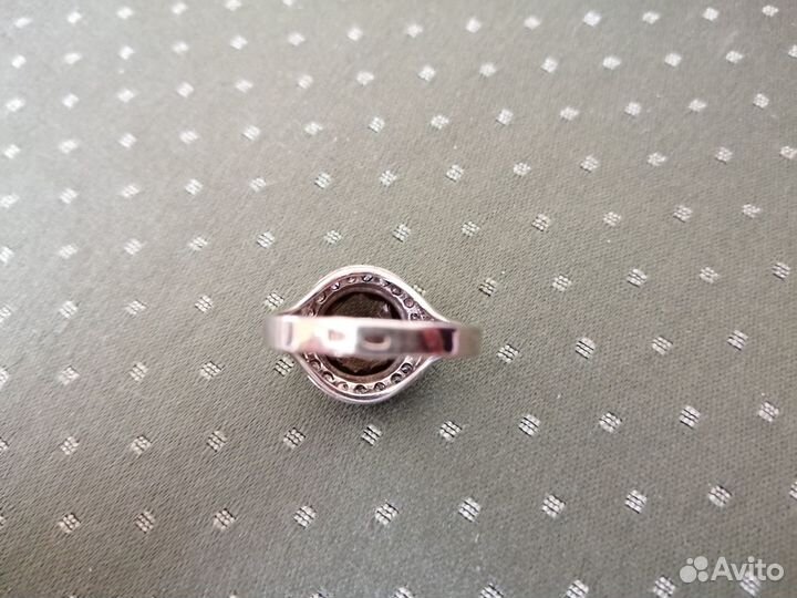Серебряное кольцо с раух топазом