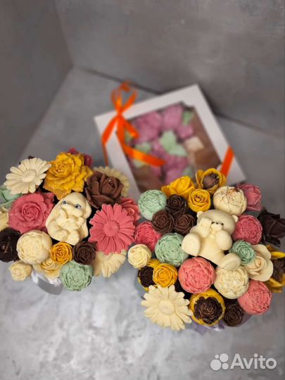 Шоколадные букеты, шоколадные яйца, конфеты