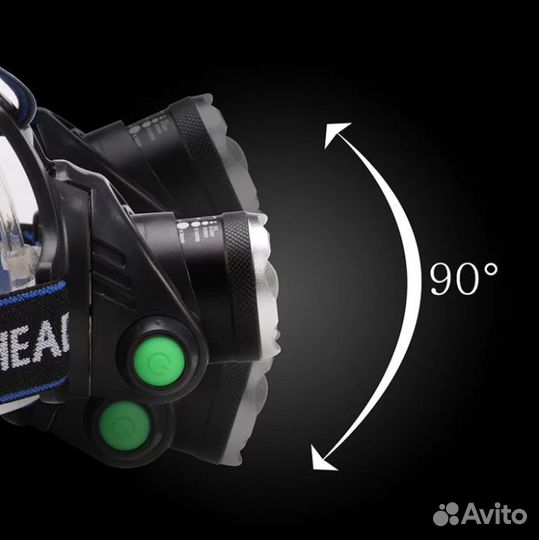 Индукционный налобный фонарь