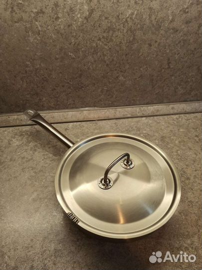 Сковорода сотейник из нержавейки Гурман всмпо