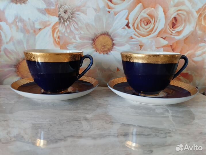 Чайная пара кобальт лфз