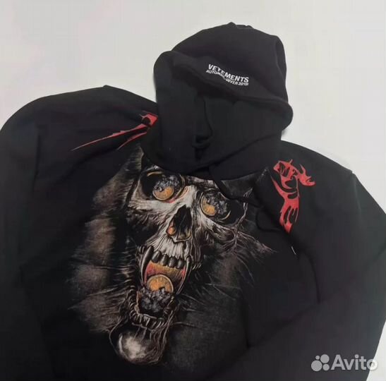 Vetements metal patch hoodie