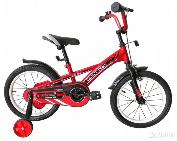 Велосипед детский TechTeam Quattro 12д красный