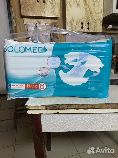 Памперсы для взрослых размер m по 30 штук