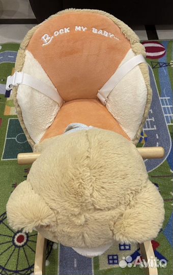 Детская качалка медвеженок музыкальная