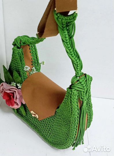 Сумка женская вязаная из полиэфирного шнура