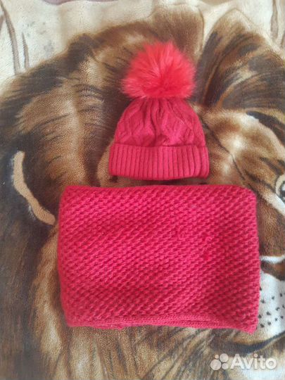 Комплект шапка и снуд