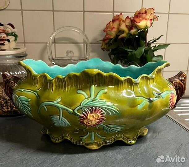 Керосиновая лампа майолика