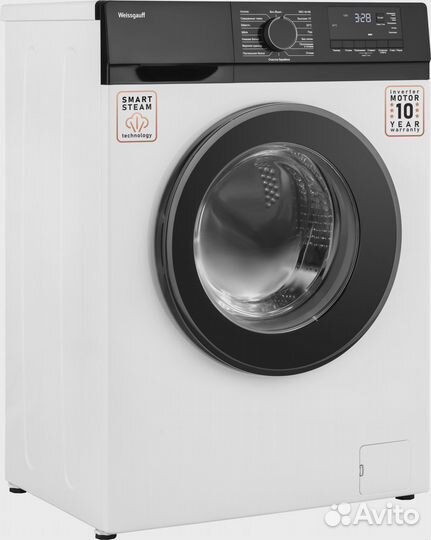 Стиральная машина Weissgauff WM 45127 DC Inverter Steam загр.фронтальная макс.:7кг белый