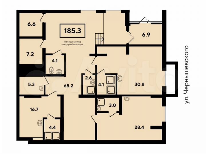 Коммерческое помещение, 185.3 м²