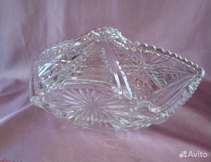 Хрустальная Ваза Салатник Ладья СССР